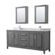 Option Dark Gray / White Carrara Marble Top / Polished