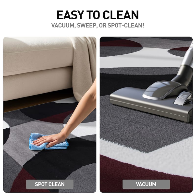 World Rug Gallery Modern Multicolored Geometric Area Rug