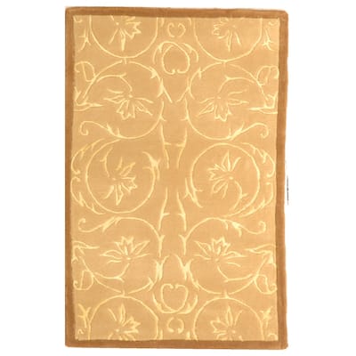 SAFAVIEH Handmade French Tapis Tawanna Shabby Chic Oriental Wool Rug