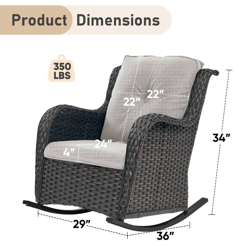 Outdoor Rocking Chair Rattan Rocker Chairs