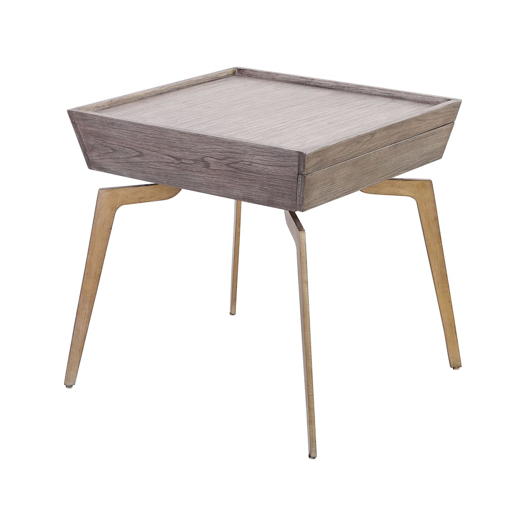 Elk Home 164-002 Larocca Accent Table in Soft Gold and Grey Birch Veneer