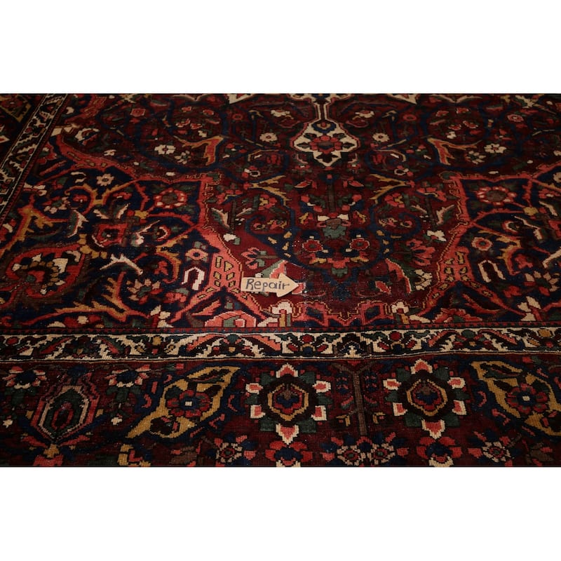 Bakhtiari Large Antique Persian Area Rug Hand-Knotted Wool Carpet - 11'0" x 16'9"