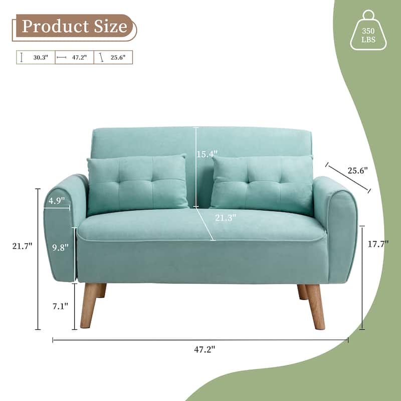Futzca 47" Modern Loveseat Sofa
