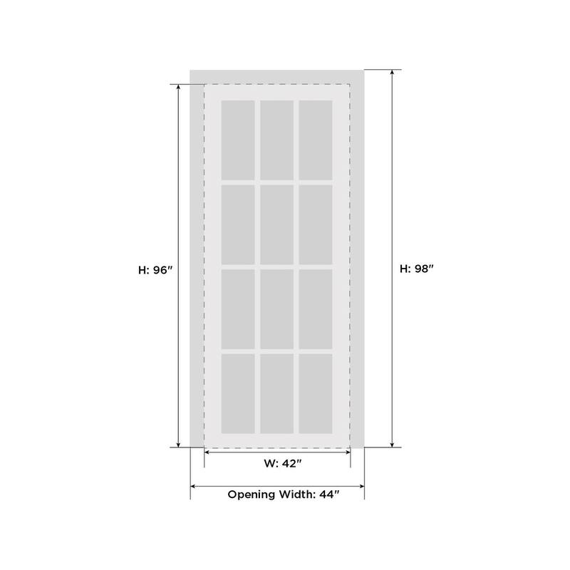 SartoDoors Veregio 7412 | Interior French Doors French Door | Solid Wood w/ Glass | Slab Only | 18x80, Antracite