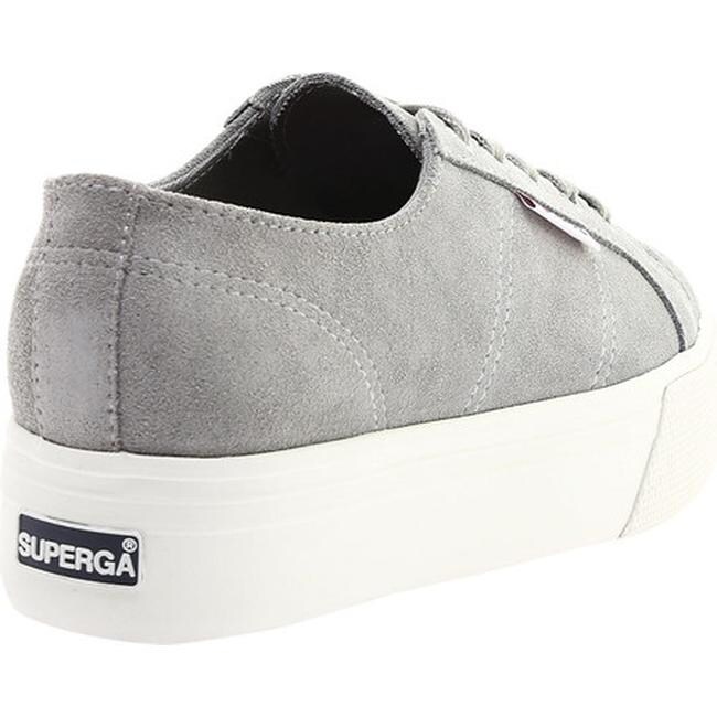 superga 2790 grey suede flatform trainers