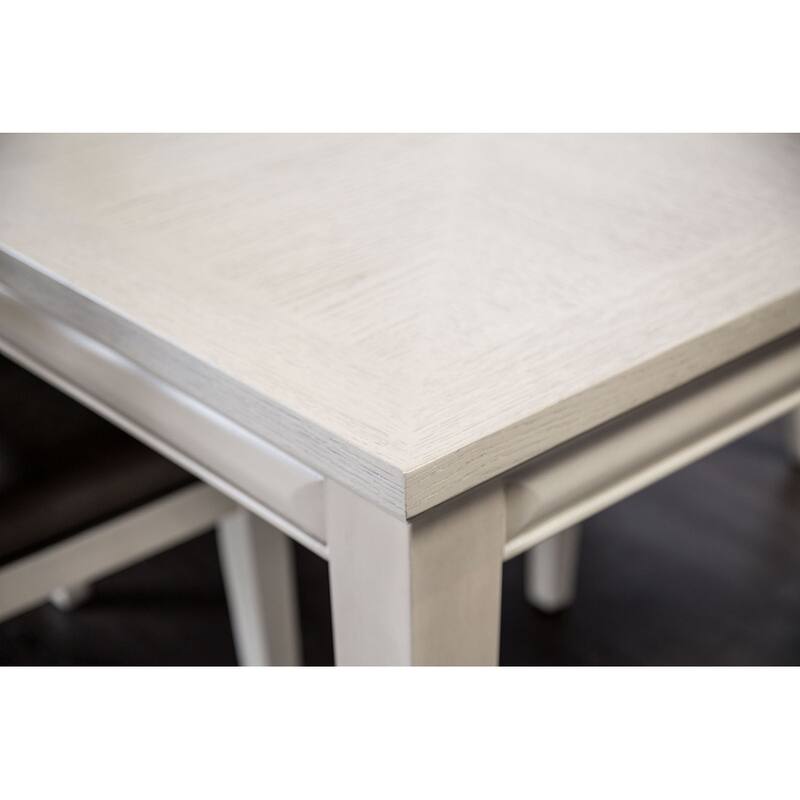 7PC White Oak Finish Formal Dining Set Table and Chairs