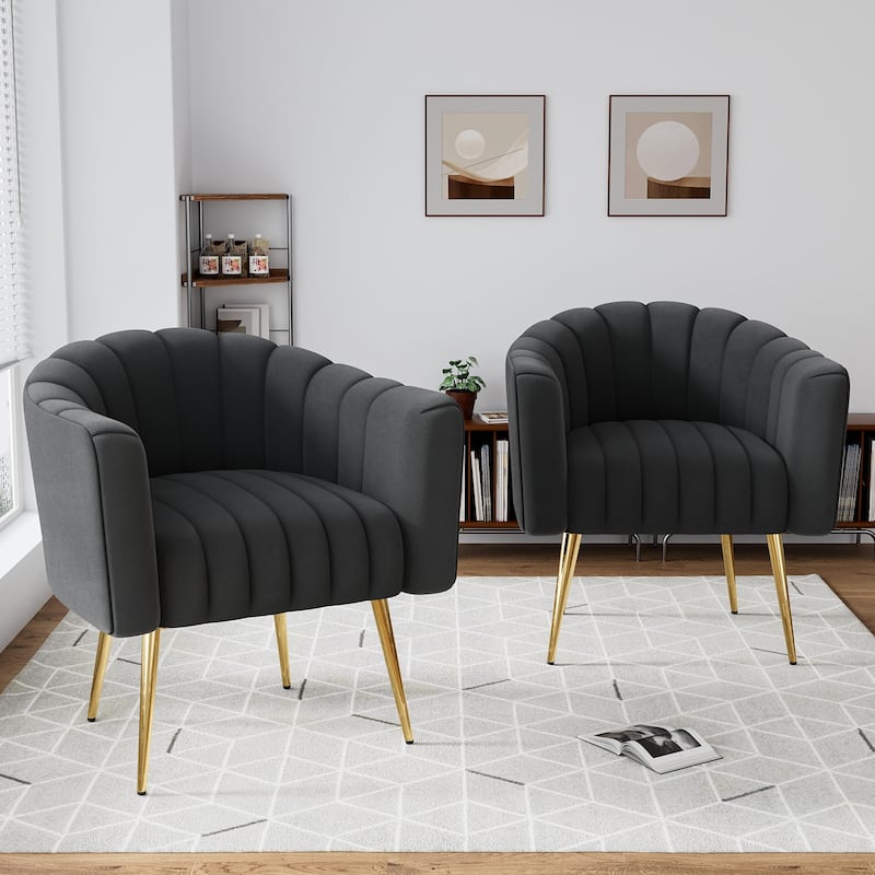 Ouyessir Oversized Modern Upholstered Accent Chair with Tufted Back