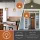 preview thumbnail 3 of 4, Mission 1 Light Bronze Outdoor Lantern Pendant Honey Glass - 7.25-in W x 10.75-in H x 7.25-in D