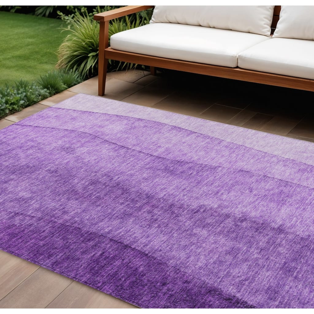 HomeRoots Ombre Transitional Rectangle Outdoor Rug