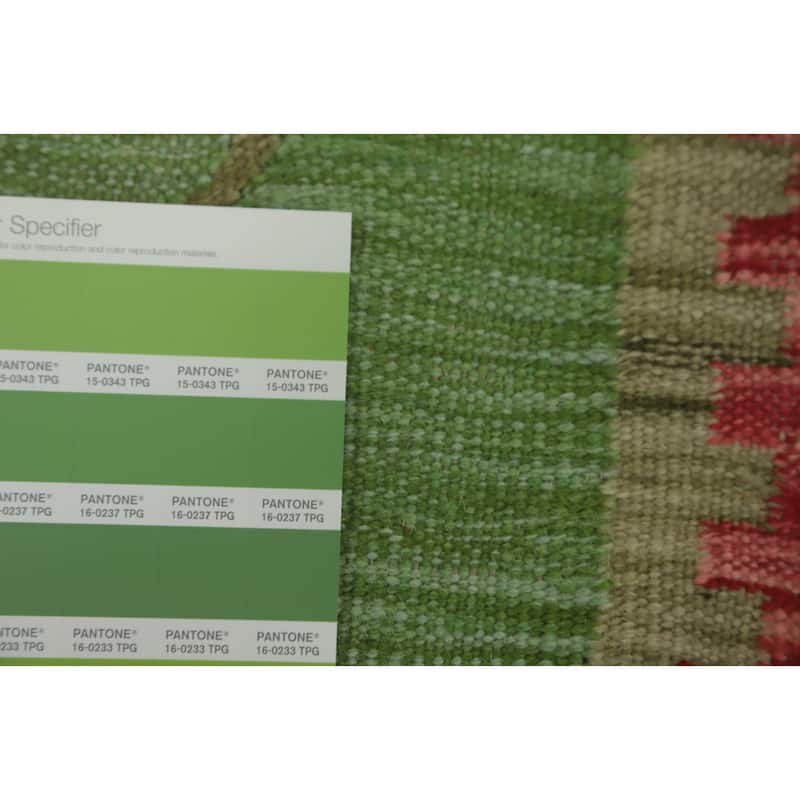 Hand Woven Oriental 100% Wool Carpet Southwestern Tribal Multi-Colored Kilim Area Rug - 6' 11'' X 4' 9''
