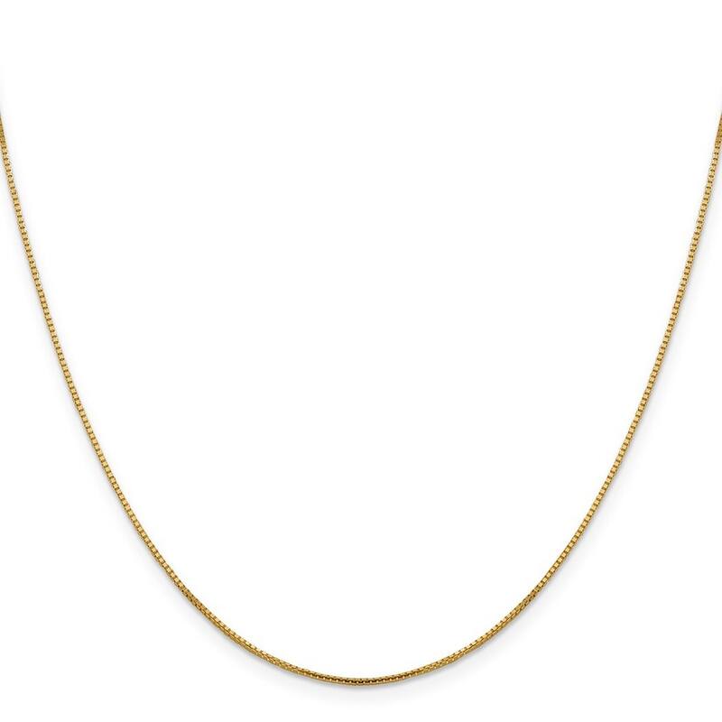 Curata 10k Yellow Gold 0.95mm Diamond-cut Octagonal Box Chain Necklace Options: 16 18 20