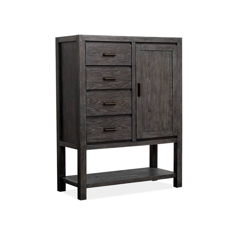 Magnussen Home Plum Creek Ravenwood Black Door Chest - 5-drawer