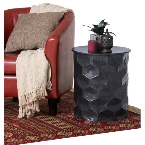 WYNDENHALL Kacey Industrial 17 inch Wide Metal Storage Accent Side Table, Fully Assembled