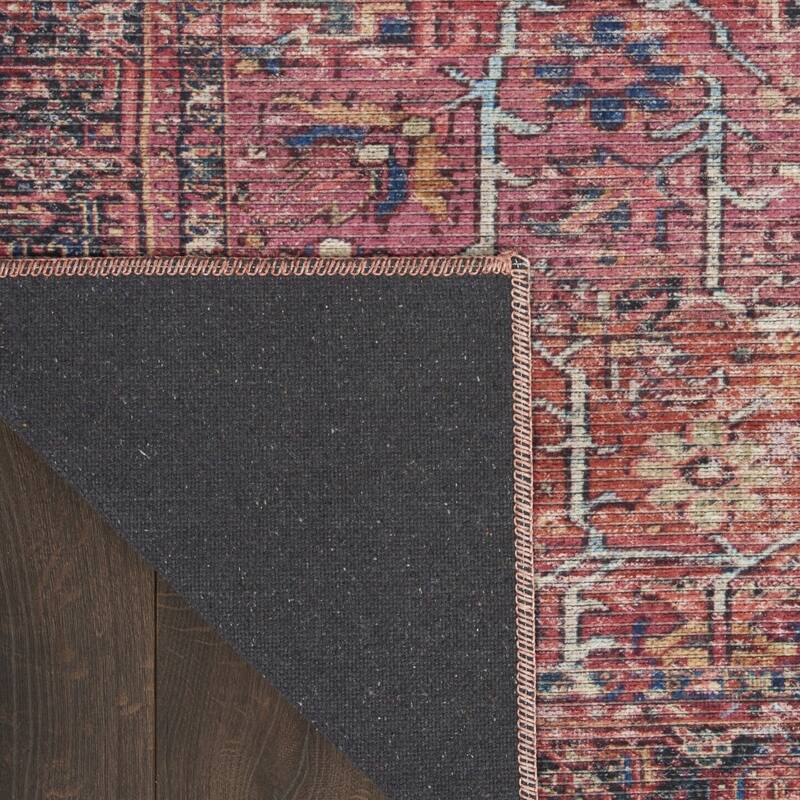Nurim Power Loomed Distressed Floral Area Rug By HomeRoots - 8' Runner