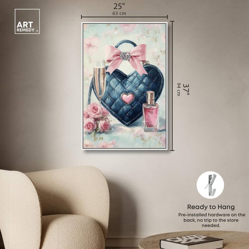 Little Heart Shaped Purse II Canvas by Art Remedy