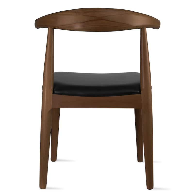 Set of 2 Contemporary Farmhouse Real Solid Wood Cushion Seat Dining Chairs Desk Elbow Side Chairfor Living Room Bedroom Kitchen