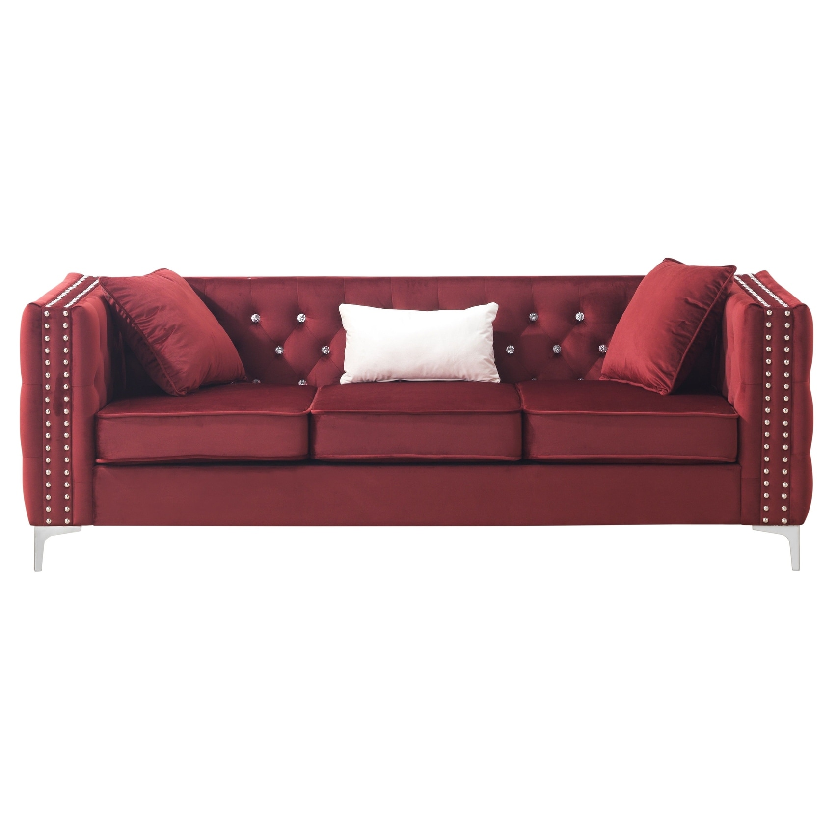 Glory Furniture Paige Tufted Velvet Sofa Option 4