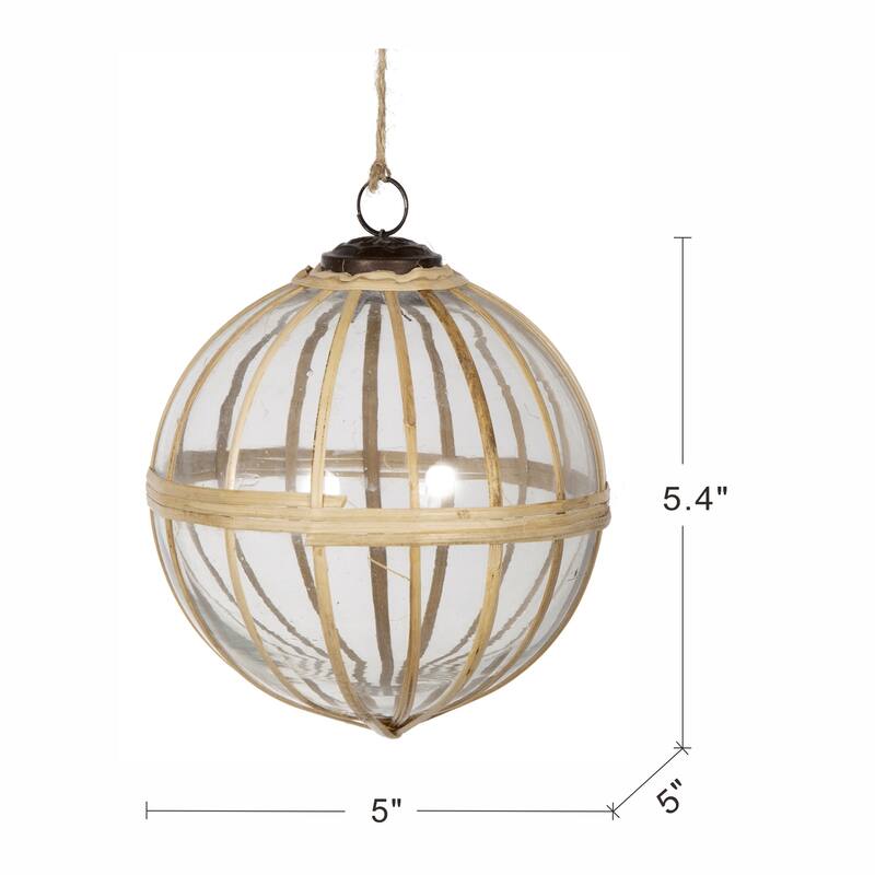 D5" X-Mas Hanging Ornament, Decorative Hanging Ball Christmas Tree Ornaments for Holiday Party Decorations, Set of 2