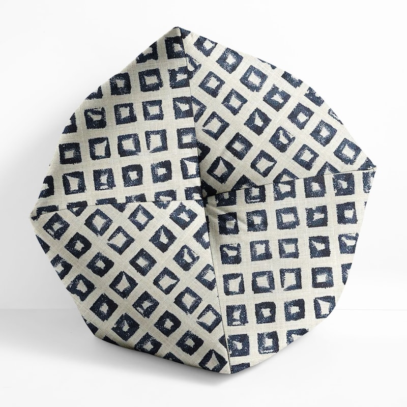 Sorra Home Sunbrella Outdoor Geo Pouf