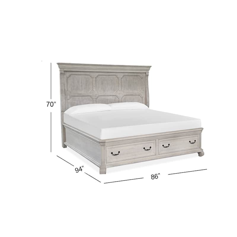 Magnussen Home Paxton Place Dovetail Grey Panel Bed