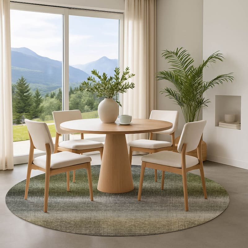 Premium Washable Super Soft Solid Ombre Mayfield Rug - Pewter - 8' x 8'