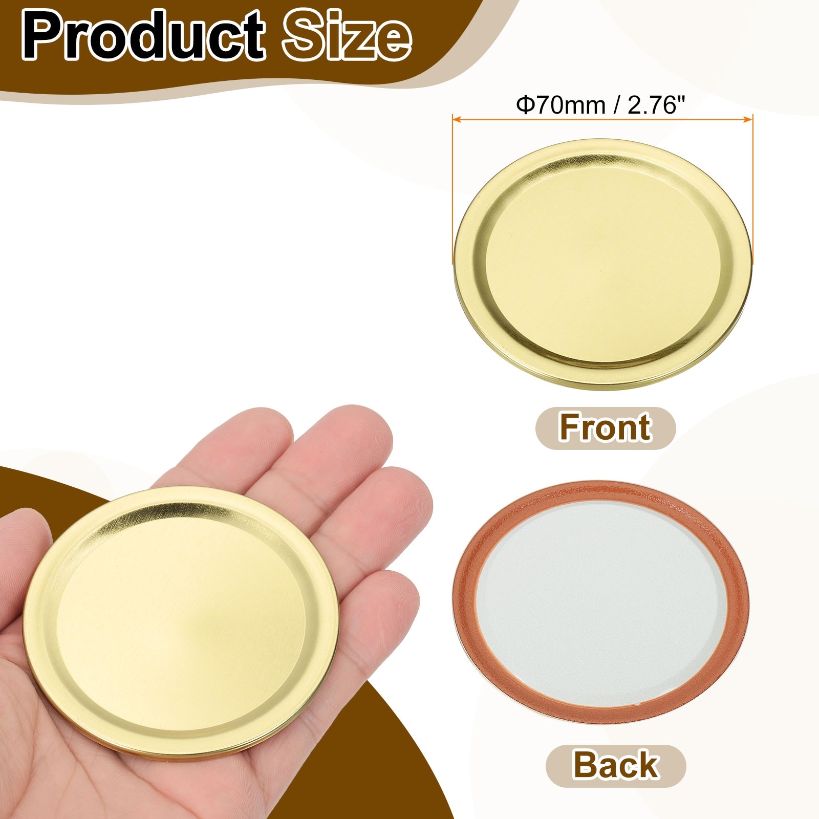 Mason Jar Lids Tinplate Split-Type Canning Jar Lids for Storage Bottle Home Canning and Food Storage