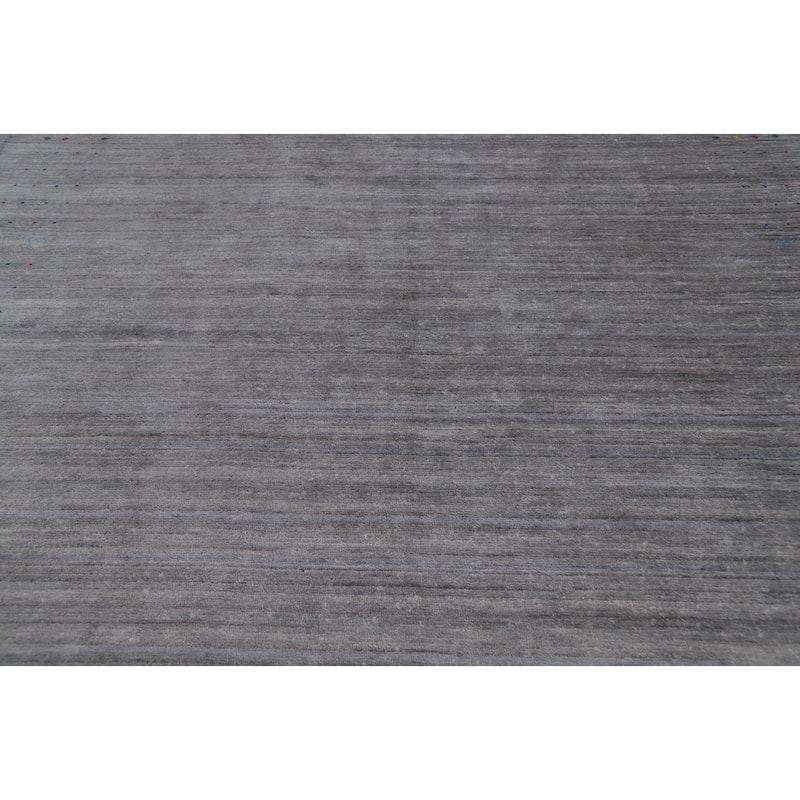 Hand Knotted Oriental 100% Wool Carpet Tribal Animal Pictorial Greys & Charcoal Gabbeh Area Rug - 11' 6'' X 8' 9''