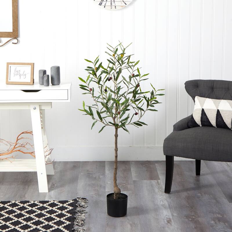 Artificial Olive Tree 4Ft - Faux Tree Indoor Decor