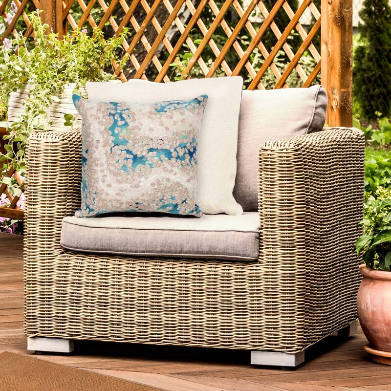 Liora Manne Visions III Elements Indoor/Outdoor Pillow Cool 20" Square
