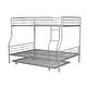 preview thumbnail 23 of 46, 2 In 1 Full XL Over Queen Metal Bunk Bed With Trundle,Save Space