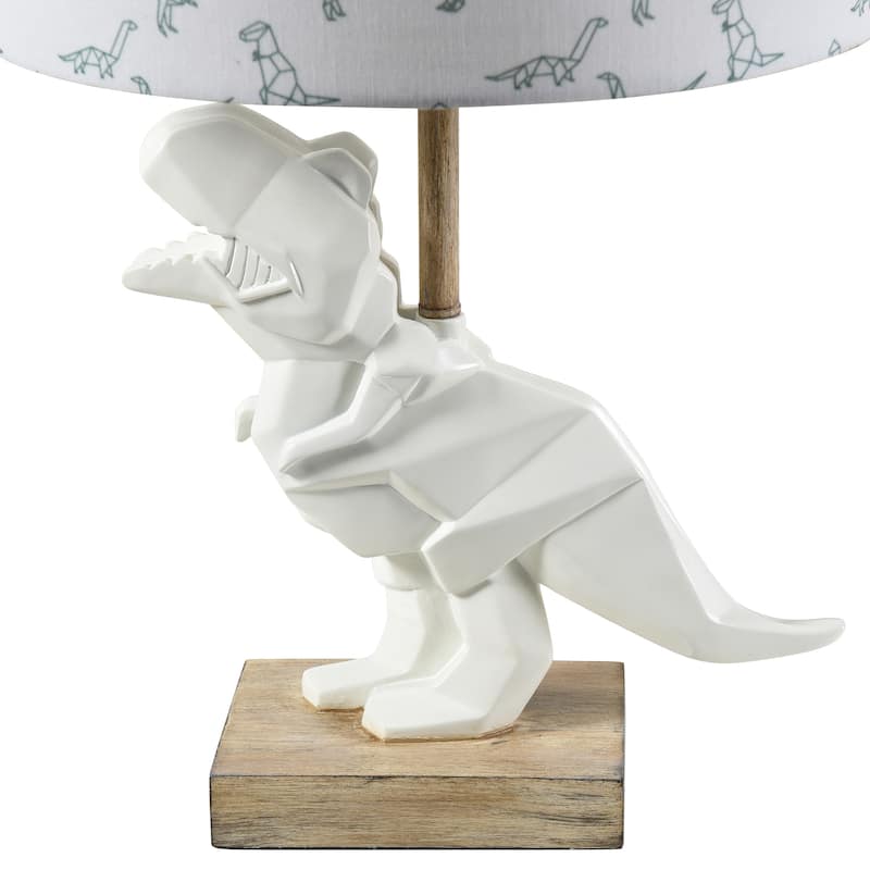 Taylor & Olive White Geometric Dinosaur Table Lamp