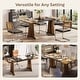 preview thumbnail 8 of 13, 70'' Wood Dining Tables with Metal Base For 6-8 People , Rectangle Kitchen Table & Brown Computer Desk For Home Office