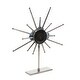 preview thumbnail 19 of 18, Boho Style Cordless Silver Metal and Agate Sculpture Table Clock 18 x 21