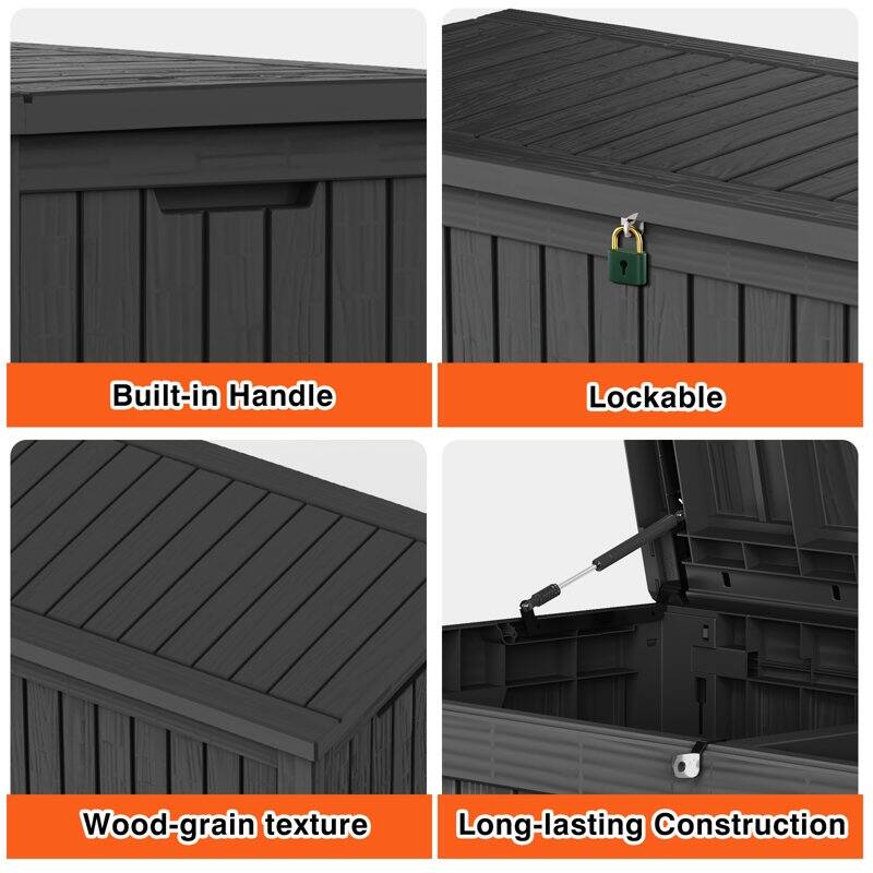 Outdoor Patio Storage Resin Lockable Deck Box