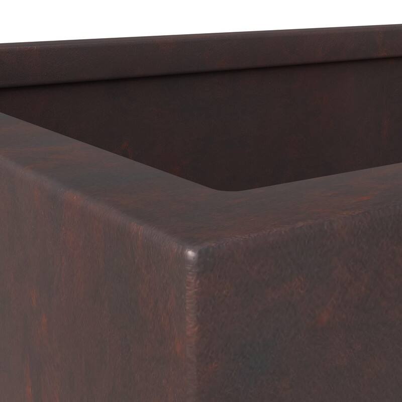 Bloom Rectangular Planter in Fiberstone for Modern Indoor and Outdoor Patio Planter Flower Pot with Drainage