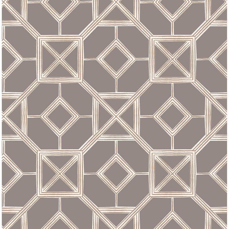 A-Street Prints Livia Mauve Trellis Wallpaper