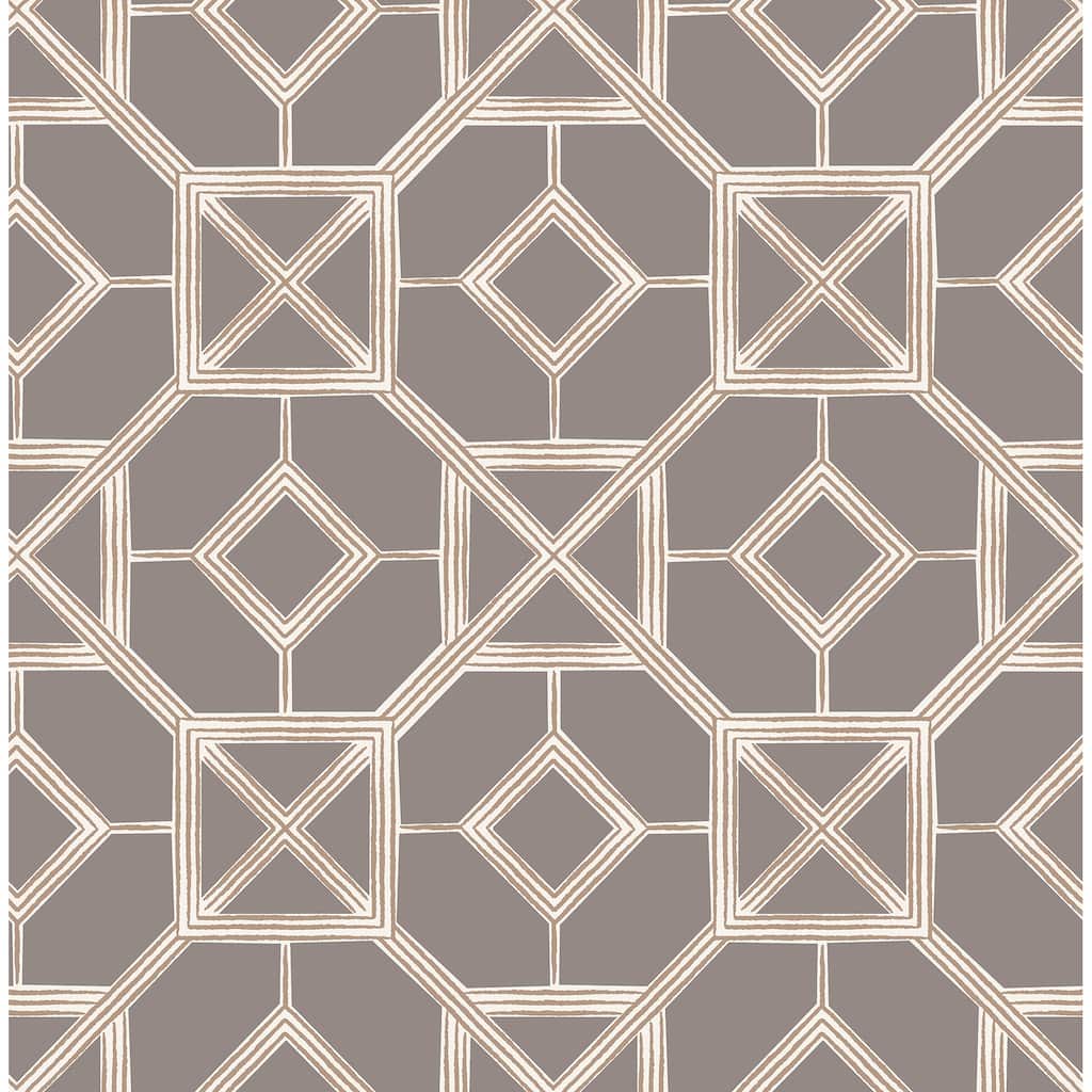 A-Street Prints Livia Mauve Trellis Wallpaper