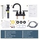 preview thumbnail 15 of 21, WOWOW 4 in. Centerset Double Handle Bathroom Faucet with Drain Kit Included