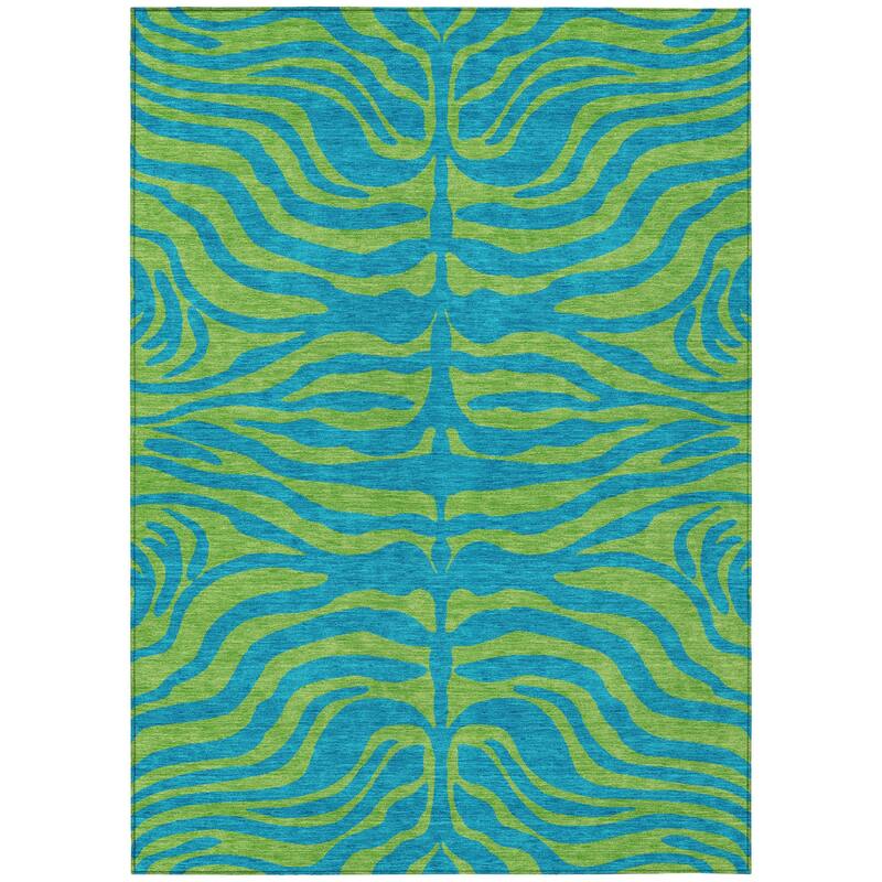HomeRoots Animal Print Transitional Rectangle Outdoor Rug