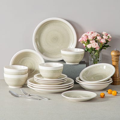 vancasso ORI Stoneware 16-Piece Dinnerware Set, Service for 4
