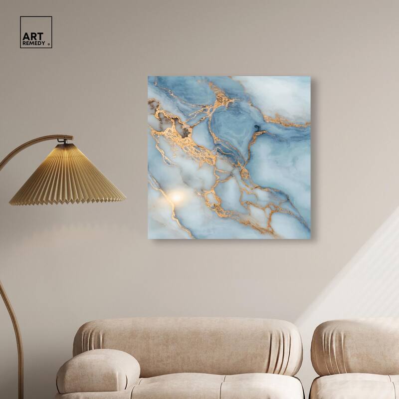 Azure Veins Canvas by Art Remedy, Gallery Wrapped
