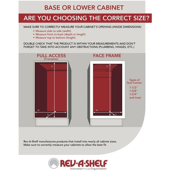RevAShelf 5WCOR Series 24 Inch Pull Out Organizer with 9