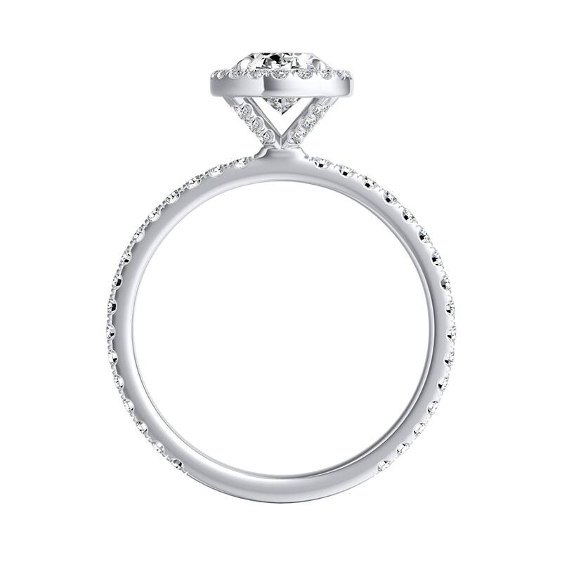 Auriya 14k Gold 7/8ctw Oval-cut Halo Diamond Engagement Ring