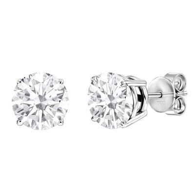 Sterling Silver 2.0CT Lab Grown Diamond Stud Earrings