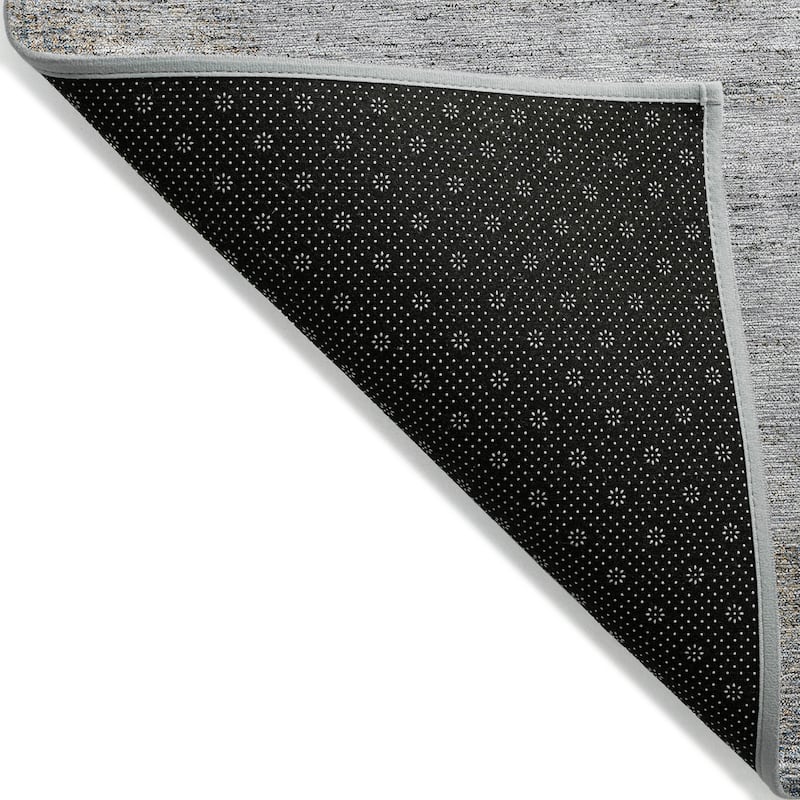 Machine Washable Indoor/ Outdoor Chantille Modern Border Rug