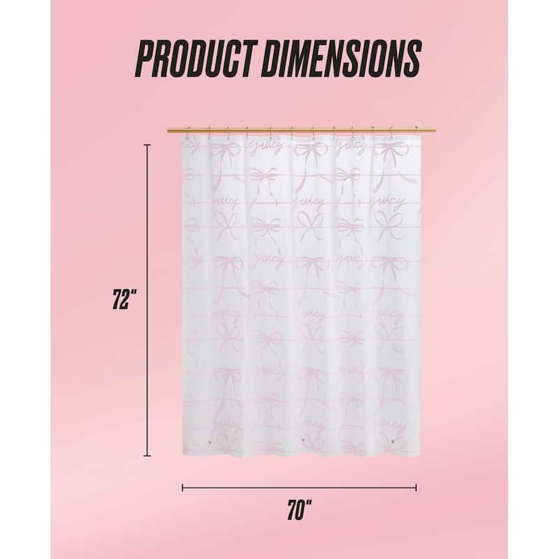 Juicy Couture 1-Piece PEVA Shower Curtain