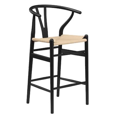 Weave Counter Height Bar Stools, Fully Assembled Rattan Bar Chairs for Kitchen Island,1pc