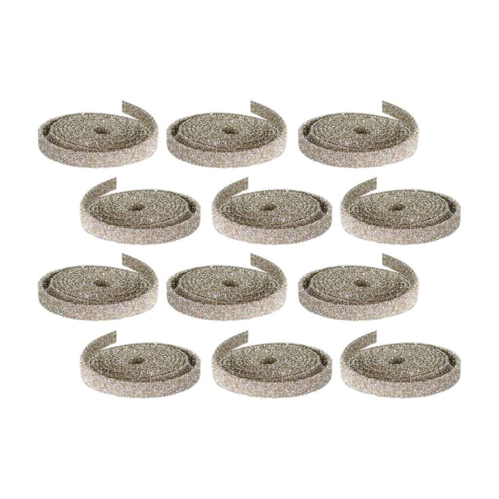 Champagne Glitter Rope Ribbon (Set of 12 Rolls) - N/A