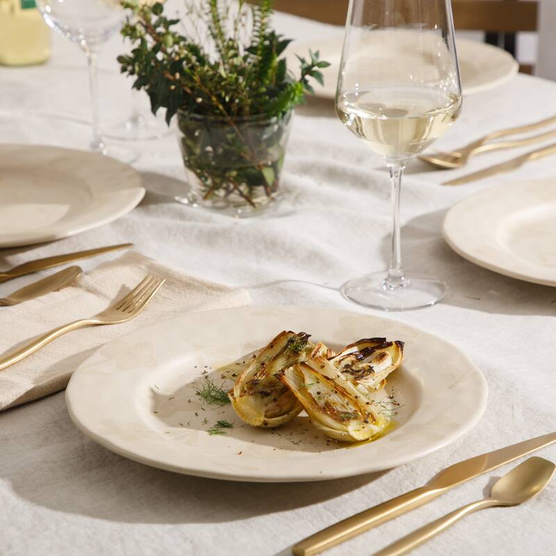 Bloomhouse - 2 Time Oprah's Favorite Things Made in Portugal Porto Petals Floral Hand Painted 10.8 Inch Dinner Plates Set