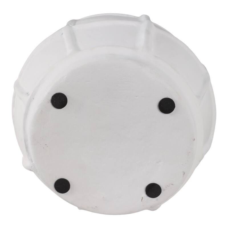 Paper Mache Raised Grid Texture Modern Vase - White, 14"